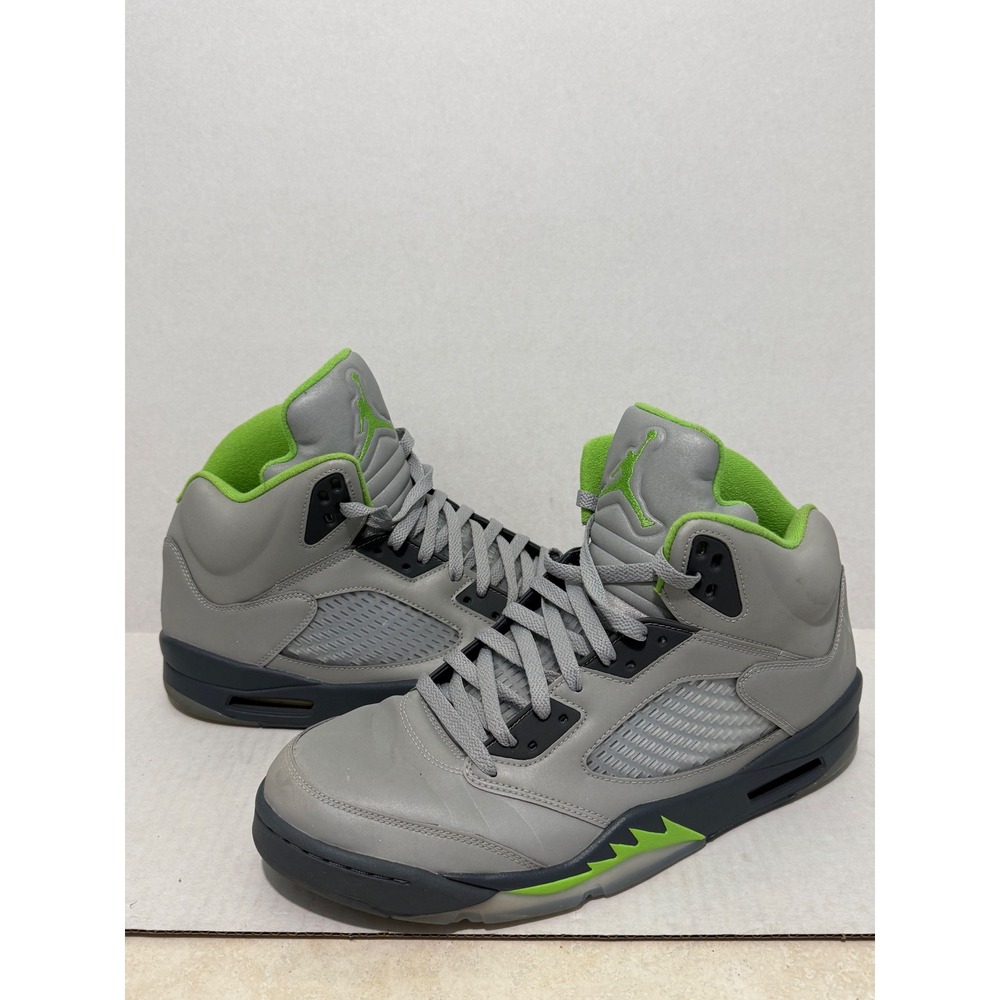 Jordan 5 Retro Green Bean Mens 13 Silver Grey Reflective DM9014-003